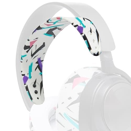 WC HeadbandZ Arctis Nova - Upgraded Silicone Headband for Arctis Nova Headsets by Wicked Cushions - Enhanced Flexibility, Comfort, and Style with Matching Earpad Designs| 90's White