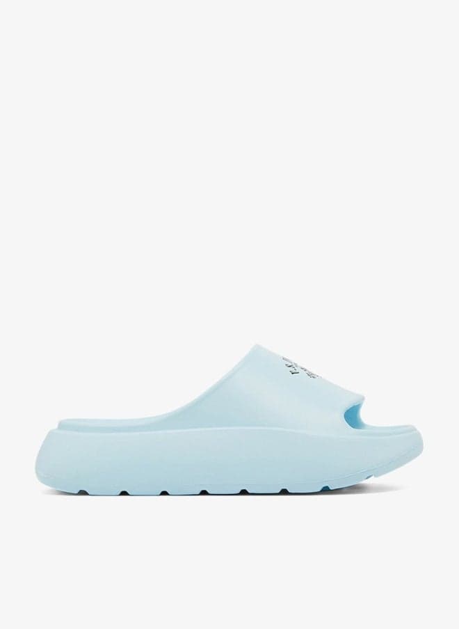 Women's Light Blue Slides - High-Quality Sole Lightweight Shoes & Trendy Design