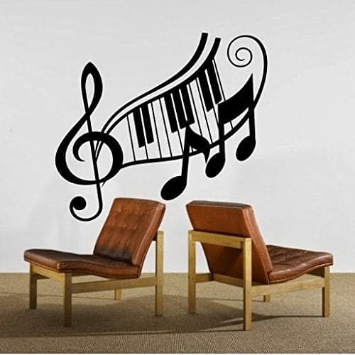 Decor Villa Self Adhesive Music Symbols Wall Sticker, Standard - 63 x 58 cm