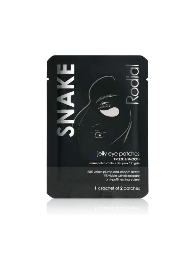 Snake Jelly Eye Patches (1 Sachet), Rejuvenate and Firm, Anti-Puffiness Formula for Under Eyes, Firming and Smoothing Effect, Botanical Extracts for Improving Skin Elasticity