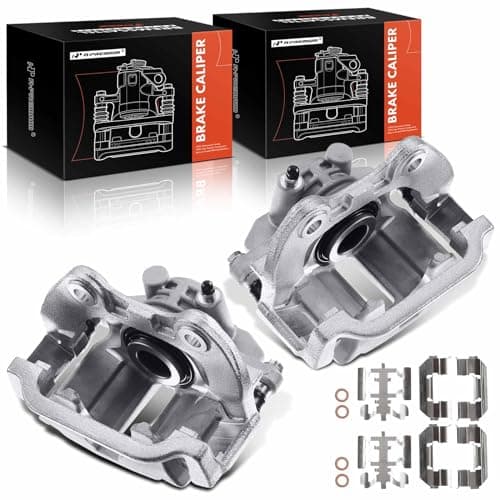 A-Premium Disc Brake Caliper Assembly with Bracket Compatible with Cadillac, Chevy & GMC Models - Silverado 1500, Sierra 1500, Safari, Suburban, DeVille, Tahoe, Yukon - Rear Driver and Passenger Side