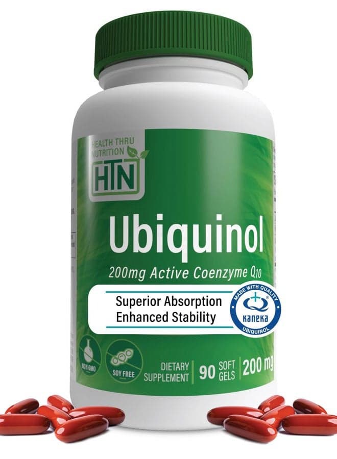 Ubiquinol 200mg EAF CoQ10 Enhanced Absorption Formula Coenzyme Q10 as Kaneka Ubiquinol 90 Softgels