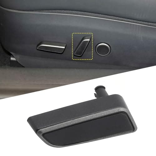 YUNHECAM Seat Adjustment Button Black Trims for Tesla Model 3/Y 2021 2022 2024 Front Dirver Side Seats Backrest Forward Button Switch Cover Replacement 1098841-00-D