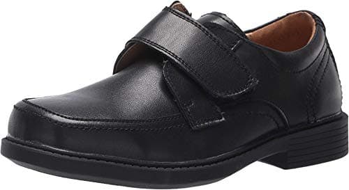 Florsheim Berwyn Jr II Boys' Toddler-Youth Slip On, 7 W US Big Kid, Black