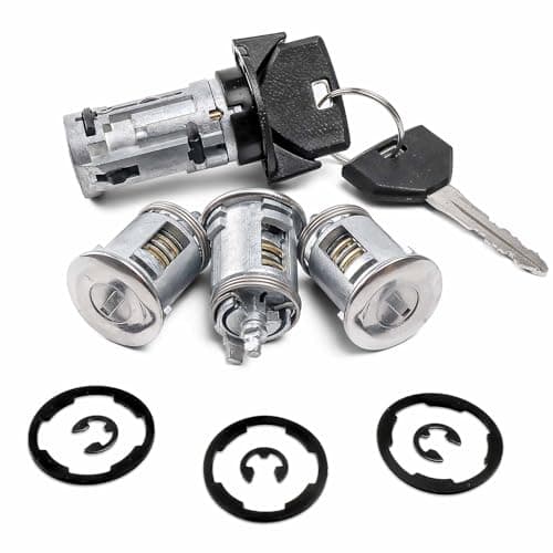 Ignition Switch Lock Cylinder with Door Lock & Keys Fit for Jeep Wrangler YJ Cherokee XJ 1991-1996 Replaces# 17250.05, 924-908, 4720929K, 5161055AA