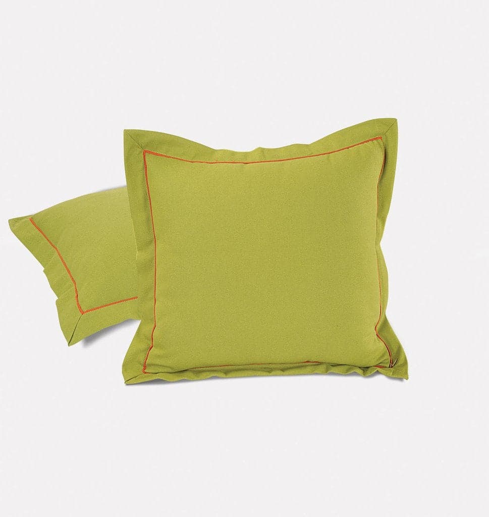 Swayam Set of 2 Solid Cotton Green Cushion Cover | 16 x 16 Inch | Soft Breathable Fabric with Hidden Zipper | Decorative & Stylish Cushion Covers for Sofa, Living Room, Bedroom & Couch