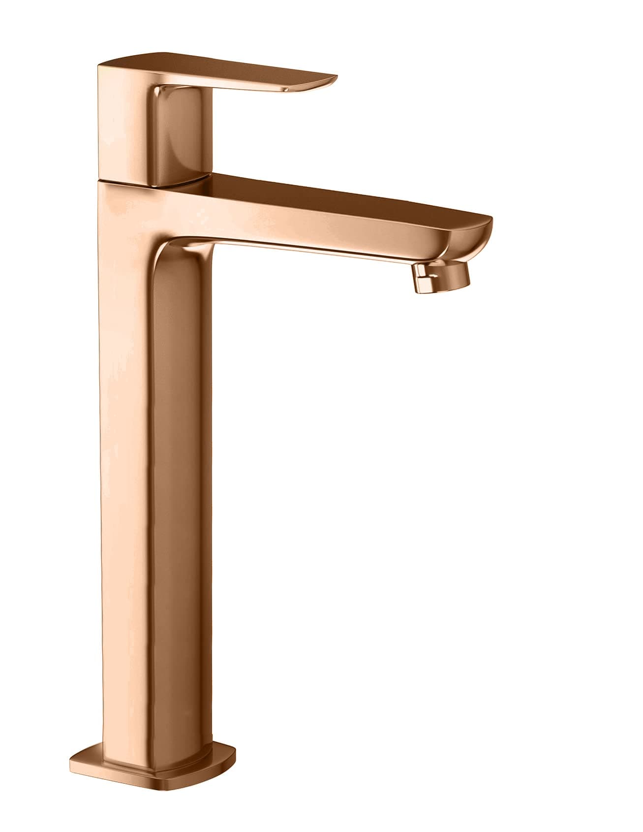 Aquieen Zura Series Extended Body Tall Pillar Cock Cold Basin Tap (Rose Gold)