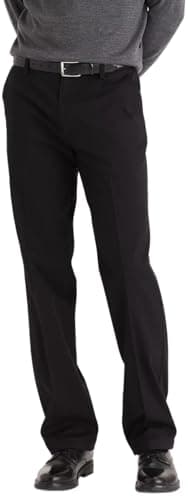 Dockers Men's Classic Fit Easy Khaki Pants (Regular and Big & Tall), Black, 38W x 30L