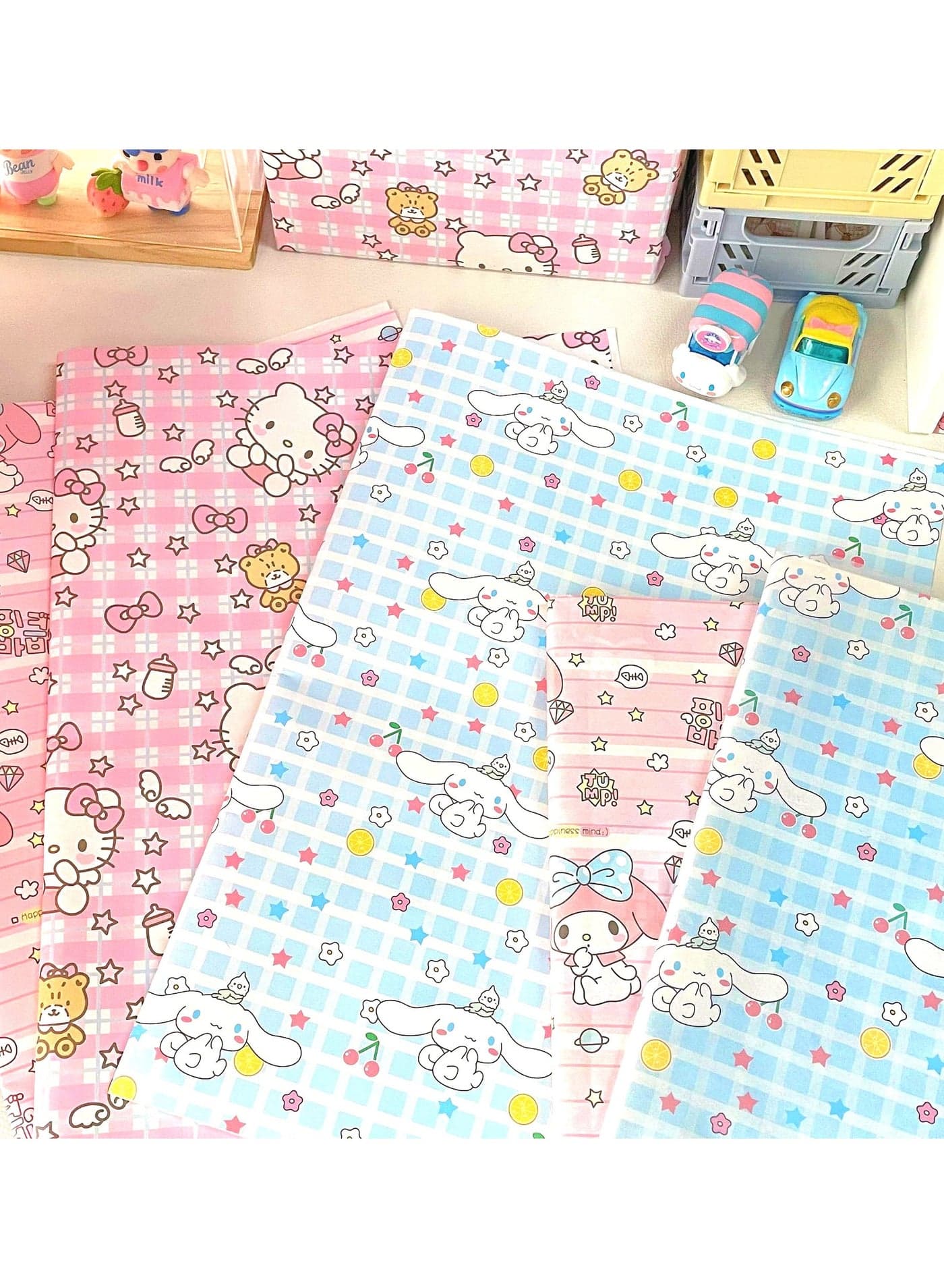 9 sheets of cartoon festive birthday gift wrapping paper