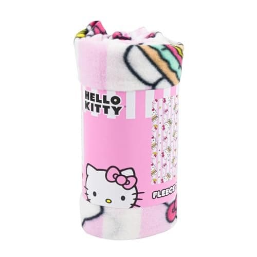 Northwest Hello Kitty Silk Throw Blanket 40"" x 50""- Cup Cakes, Single, Pink, 91907