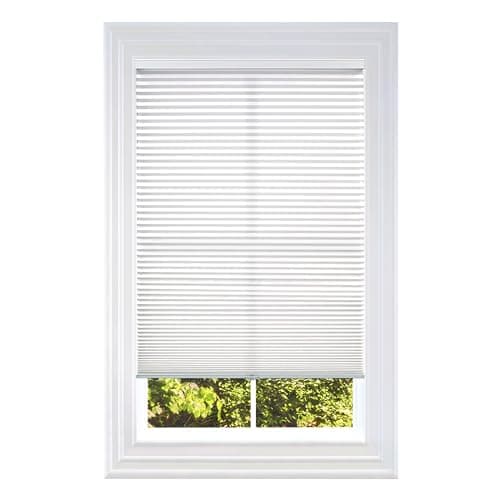 BlindsAvenue Cellular Honeycomb Cordless Shade 916 Single Cell Light Filtering White 35 W x 72 H