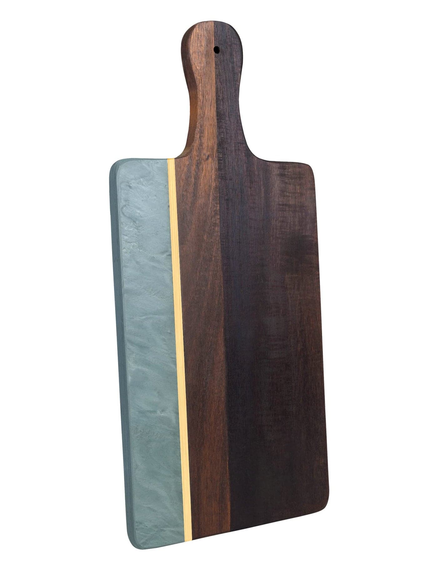 Fkksparkler Cutting Board with Marble and Wood, 16.5”X 7” Cheese Board with Handle,Serving board for Bread, Cheese, Meat, Fruits, and Vegetables, Charcuterie Boards for Kitchen as Serving Trays