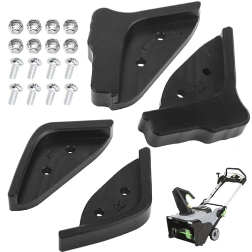Braveboy Single Stage Snow Blower Protective Slide Skid Shoes Kit Compatible with Ego 21” SNT2112 SNT2114 SNT2110 SNT2100 SNT2101 SNT2102 SNT2102 Snow Blower- with 4 Mounting Screws,Black