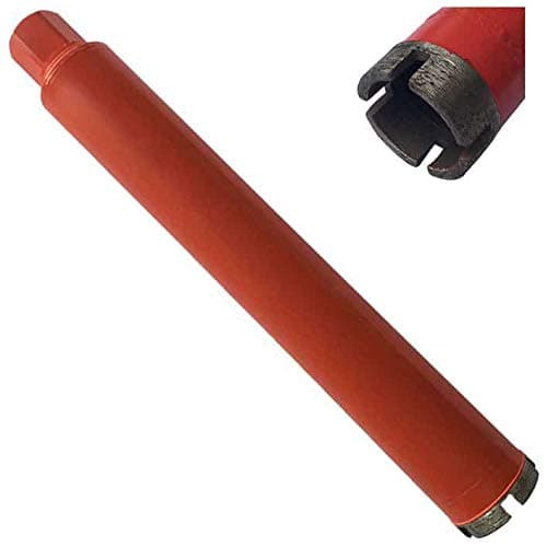 2-1/2" Wet Drill Core Bits for Concrete and Hard Masonry, 10mm Segment Height, 14" Drilling Depth, 1-1/4"-7 Arbor, Wet Only