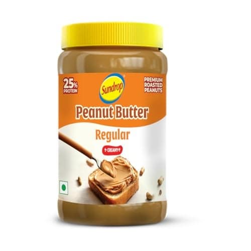 Sundrop Peanut Butter | Creamy | 924 grams | With 25% Protein | 5% Dietary Fibre | Premium Roasted Peanuts | No Preservatives | Great Value Per Gram of Protein