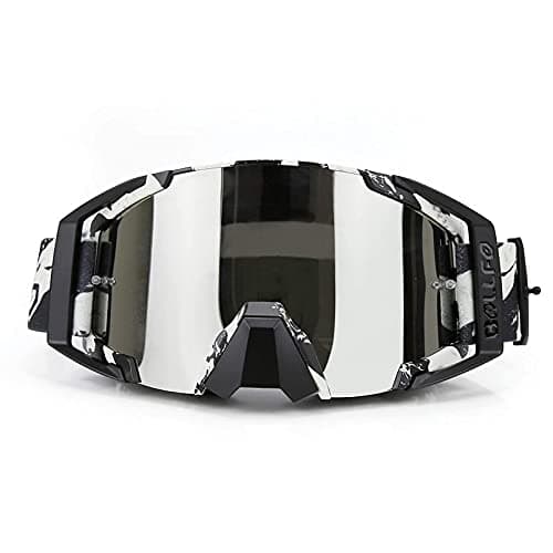 Motocross Goggles Dirtbike ATV Motorcycle Anti-UV Motorbike Ski Goggles Anti-Slip Strap Nose Cover Fit Glasses & Helmet