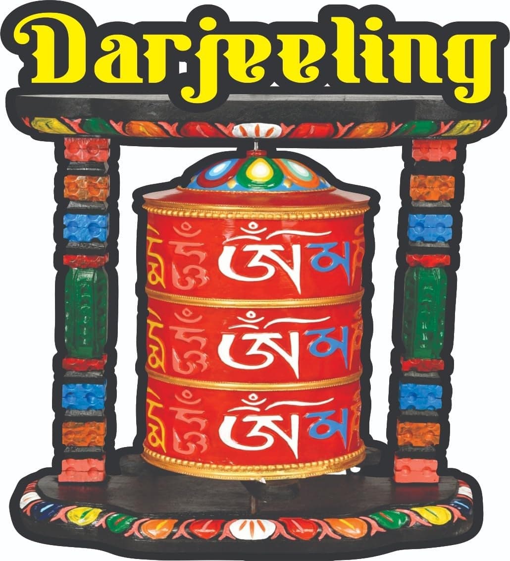 India Souvenir Wooden MDF Darjeeling Fridge Magnet for Gift and Home Decoration (Multicolour)