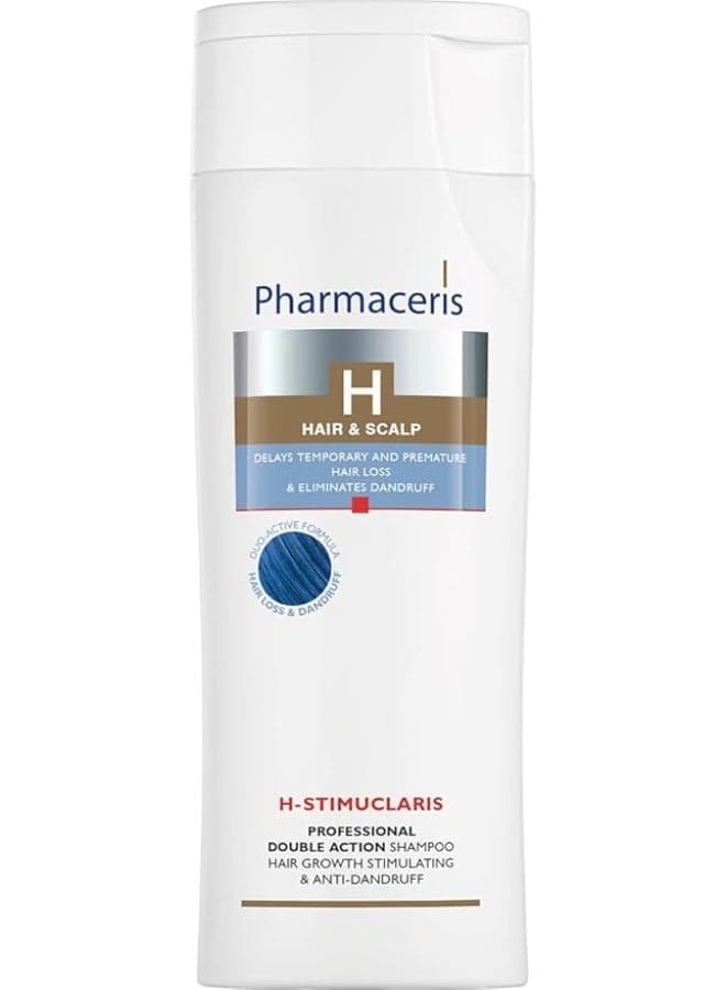 Pharmaceris H- Stimularis Hair Growth & Anti‑Dandruff Shampoo, 250 Ml – Professional Double Action Formula With D‑Panthenol For Scalp Balance And Hair Strength