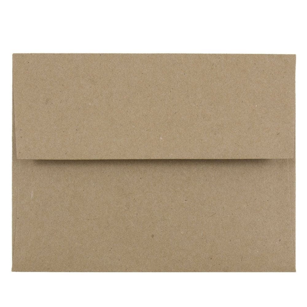 JAM PAPER A2 Premium Invitation Envelopes 4 38 x 5 34 Brown Kraft Paper Bag 100Pack