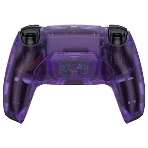 eXtremeRate Clear Atomic Purple Back Paddles Programable Rise 20 Remap Kit for PS5 Controller BDM010 020 Upgrade Board Redesigned Back Shell Buttons Attachment for PS5 Controller NO Controller