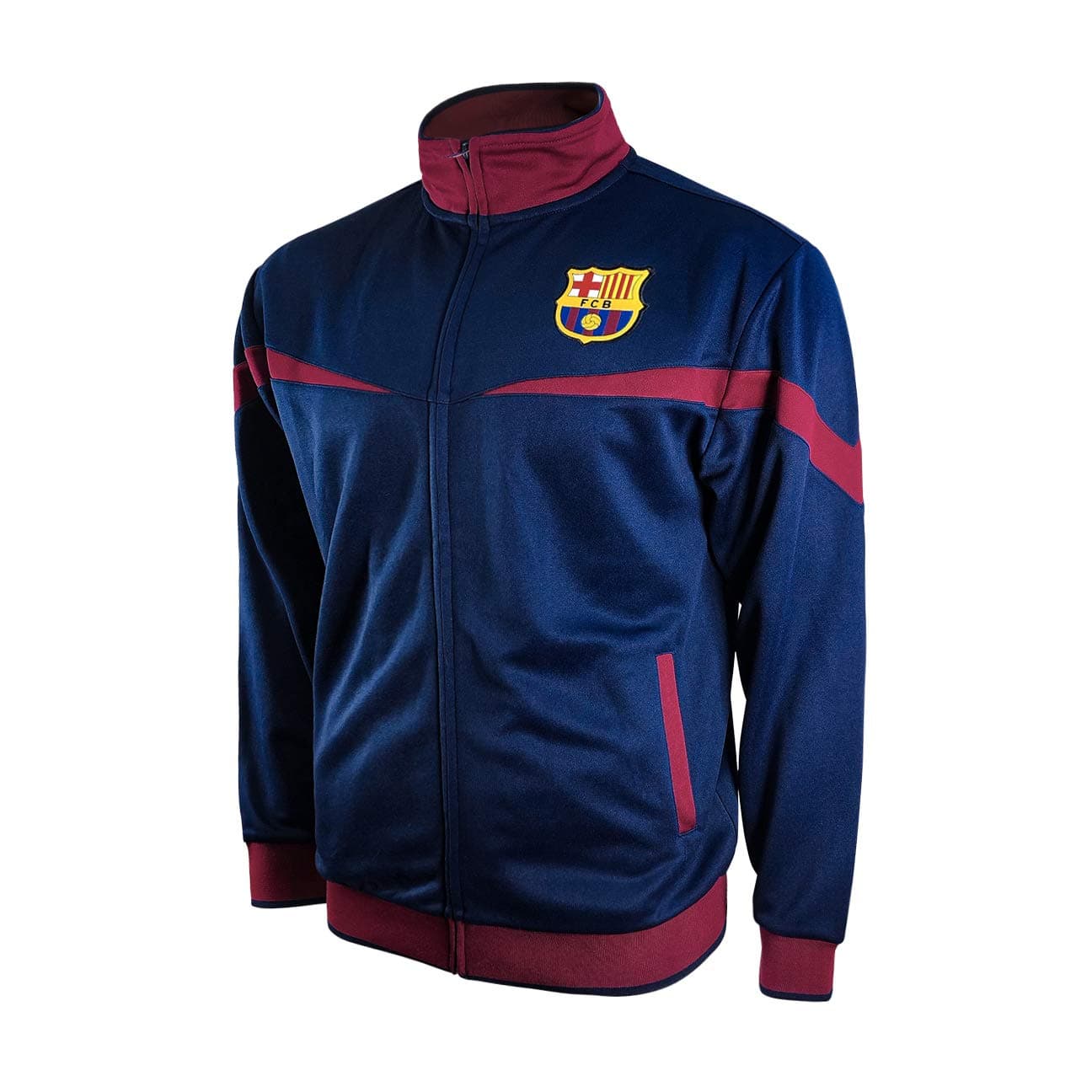 Icon Sports Official FC Barcelona Track Jacket Unisex Kids FCB39TJ Navy YM