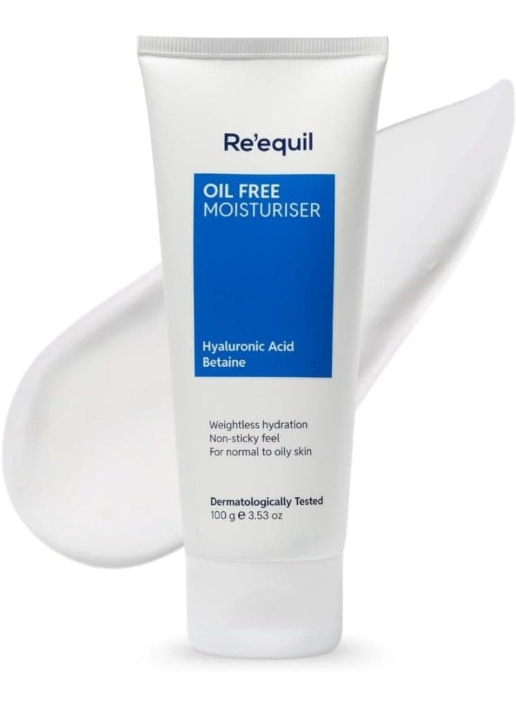 Re’equil Oil Free Moisturiser Non Sticky Hydration Lightweight Suitable for Normal, Oily and Combination Skin 100g