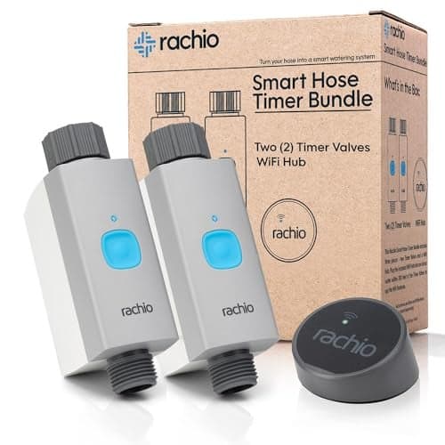 Rachio Smart Hose Timer 2 Valves 1 WiFi Hub AppControlled Outdoor Faucet Timer Quick Install Scheduling Expandable System