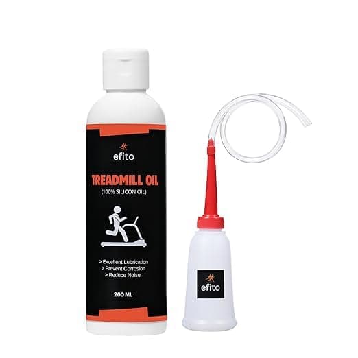 efito High Viscosity Pure Silicone Treadmill Lubricant Oil for Belt - Premium Silicone Lubricant with Oil Dispenser for Smooth Performance & Longevity 200 ml
