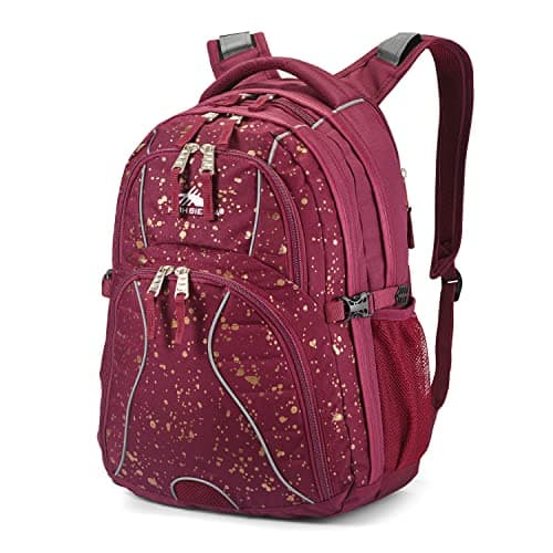High Sierra Swerve Laptop Backpack, One Size, Copper Splater/Maroon