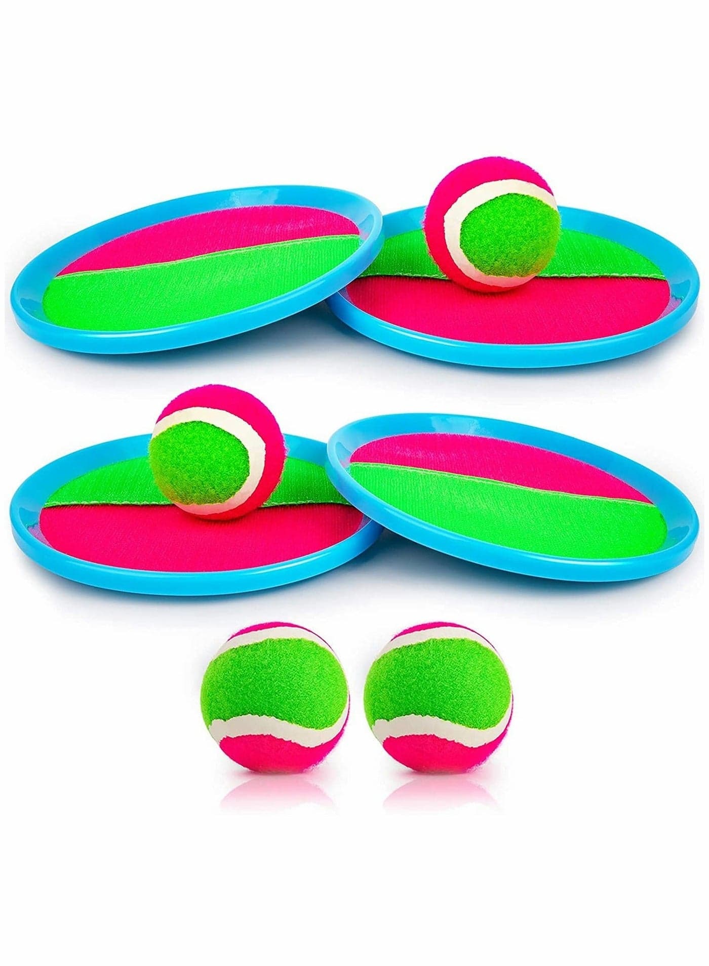 Kids Sports Toss and Catch Game Set with 4 Paddles & 4 Balls, Fun Outdoor Ball Games for Kids, Educational Toys for Toddlers, Perfect for Playroom & Garden, Great Gift for Children