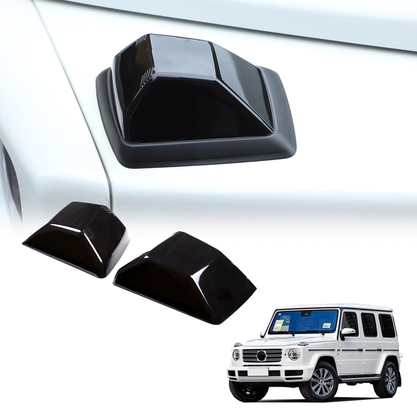 Tumukiw Front Turn Signal Lamp Lenses Compatible with Mercedes Benz G Class W463 G350 G500 G550 G55 G63 AMG 20192022 Turn Signal Lights Housings Covers Trim Smoked Lens