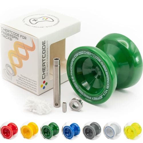 Cheatcode Yoyo by Brandon Vu | Master Fingerspin Tricks | A Responsive & Unresponsive Yo-yo for Kids, Teens & Adults | Great Yo Yo For Beginners | Extra Professional Ball Bearing Kit Included | Offset