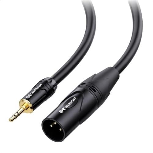 Cable Matters 3.5mm to XLR Cable - 15ft, Male to Male XLR to 1/8 Inch Cable, Compatible with iPod, MP3 Player, Laptop, Voice Recorder, and More, Black – Not for Microphone Use