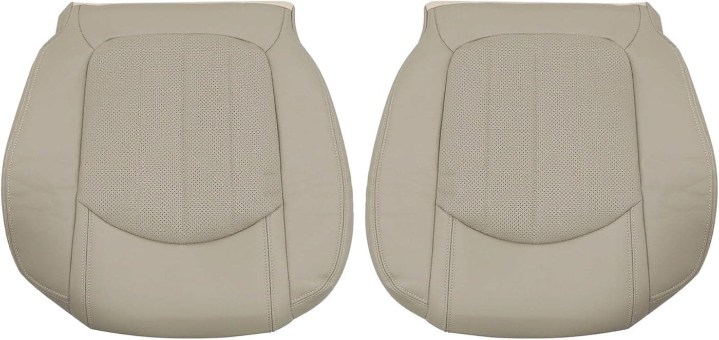 GXARTS Driver and Passenger Side Bottom Replacement Perforated Leather Seat Cover for GMC Acadia and Buick Enclave