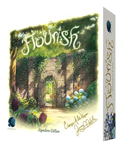 Flourish Signature Edition Board Game Beautiful Card Drafting Garden Building Board Game 17 Players Solo Cooperative Competitive Models Includes Friends Follies 3D Expansions