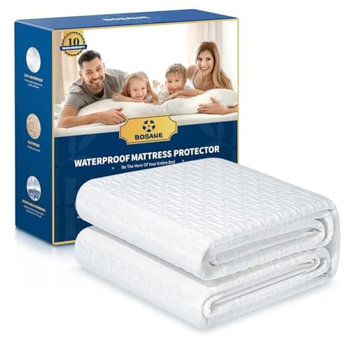 Premium 100% Waterproof King Mattress Protector Breathable Cooling 3D Air Fabric Cover Smooth Soft Hypoallergenic Noiseless Bed Cover Machine Washable Vinyl Free, 8-21'' Deep Pocket