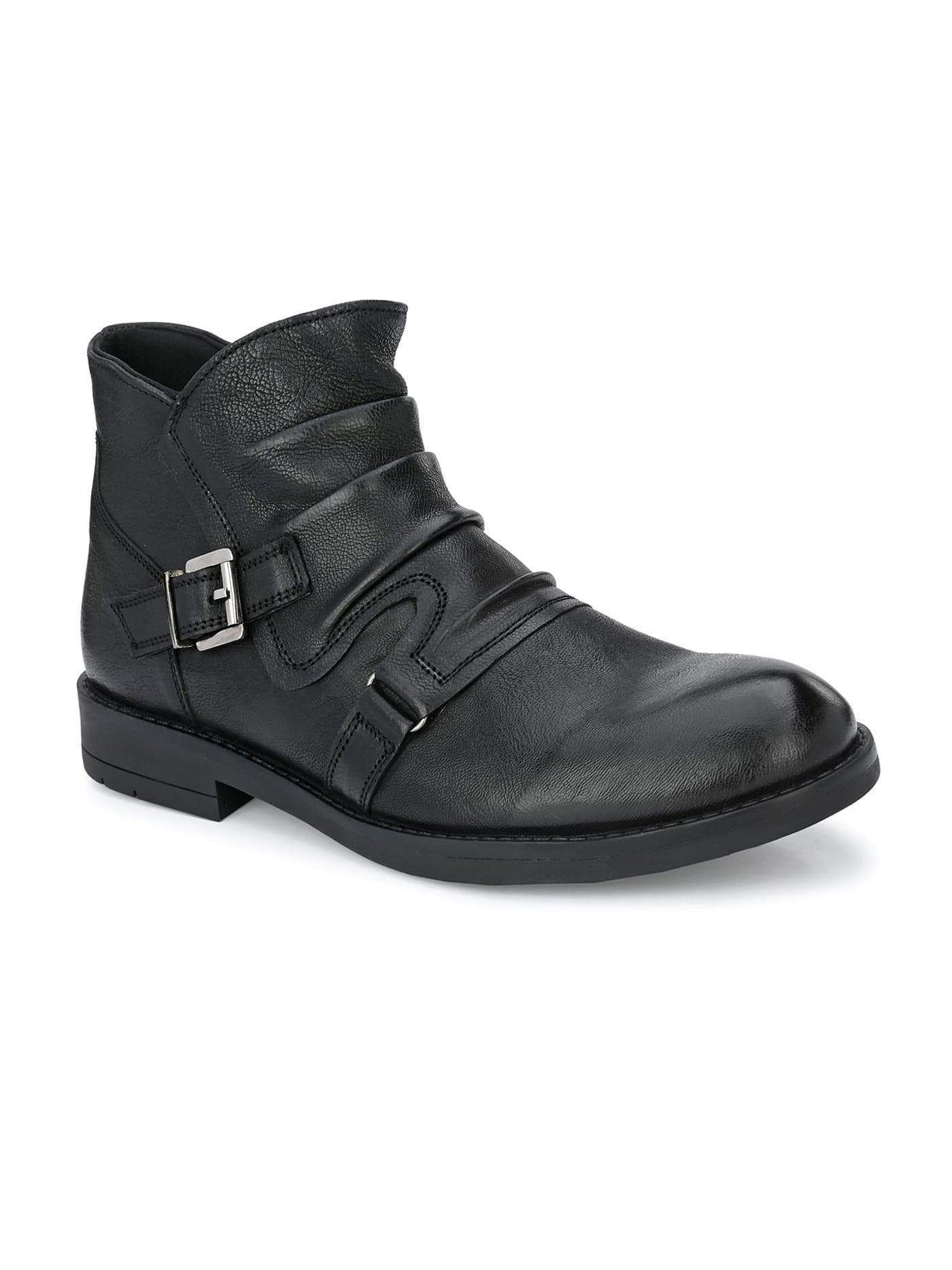 Delize Leather- Blackmen’s matt Tumbled Leather Ankle Boots 61583-7