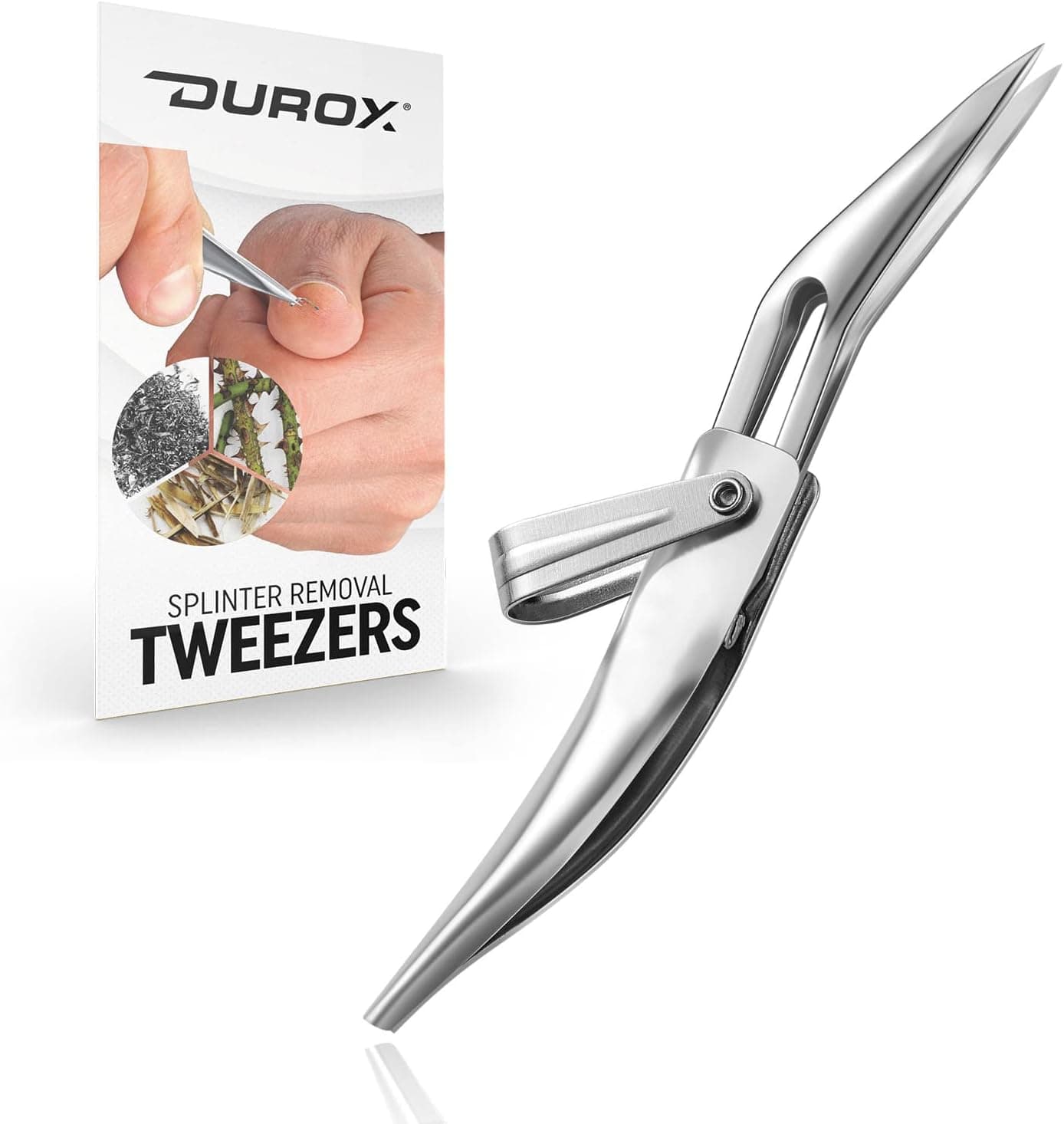 DUROX Splinter Remover Pointy Tweezers for Cactus Wood Metal Splinter Removal