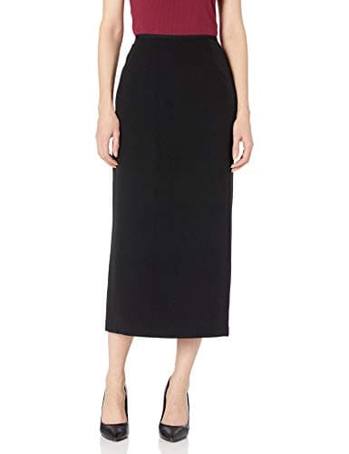 Kasper Women's Stretch Crepe Column Midi Skirt Black