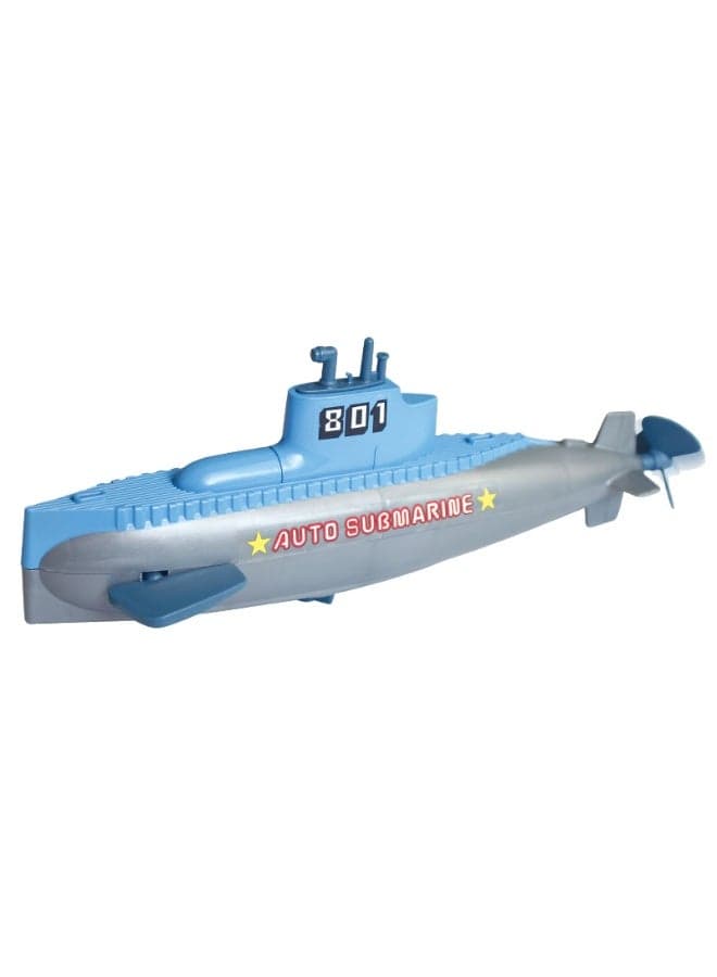 Windup Submarine Bath Toy For Kids - Mechanical Swimming Water Toy For Bathtub, Pool & Beach - ABS Plastic Waterproof Design, Clockwork boat Floating Toy , SUB Tub Toy ,Swimming Bathtub Toy ,Water Toy ,Fish Tank Toy ,Submarine Model Toy, Cute Gift For Boys And Girls ( 23*6.5*8 Cm)