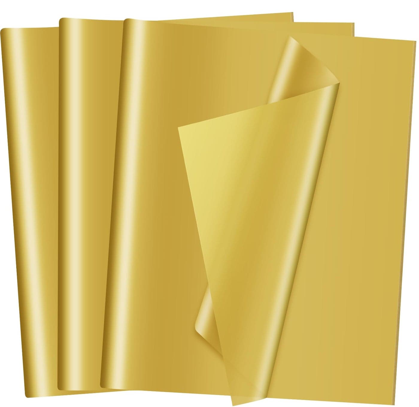 50 Sheets Gold Tissue Paper for Gift Bags Gold Wrapping Tissue Paper Bulk for Weddings Birthday DIY Project Christmas Gift Wrapping Crafts Decor 14 x 20 Inch