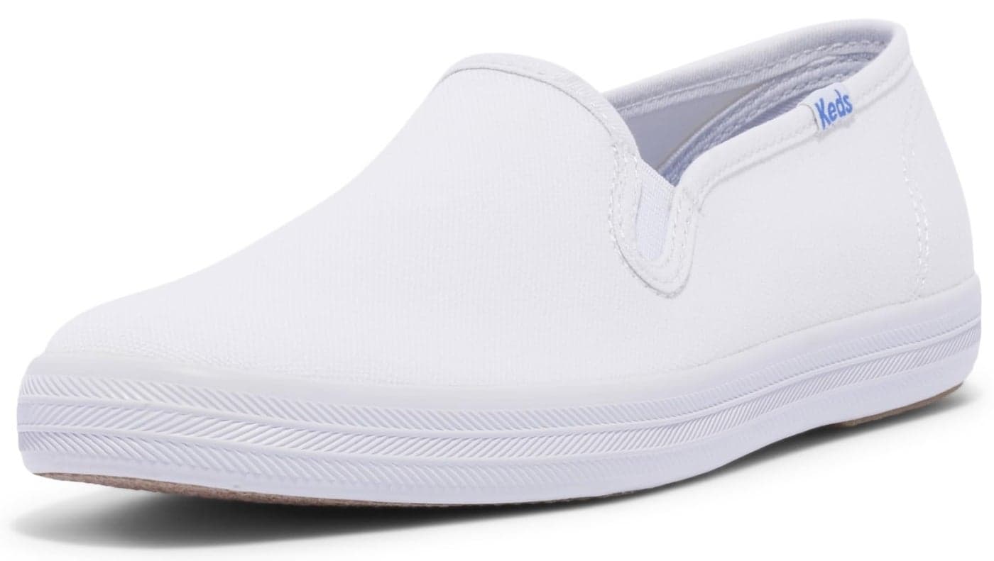 Keds Womens Champion Slip on Sneaker White Canvas 6