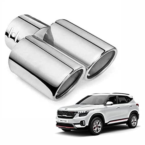 Asryd Dual Silencer Exhaust Tip Pipe Rustproof Stainless Steel Muffler Tail End Outlet 1Pcs For Kia Seltos
