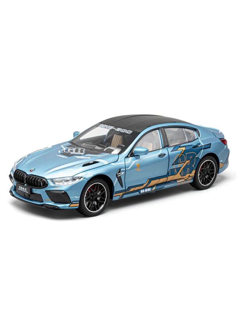1/24 BMW M8 Alloy Car Model Simulation Coupe Mold Ornaments Boy Toy Car