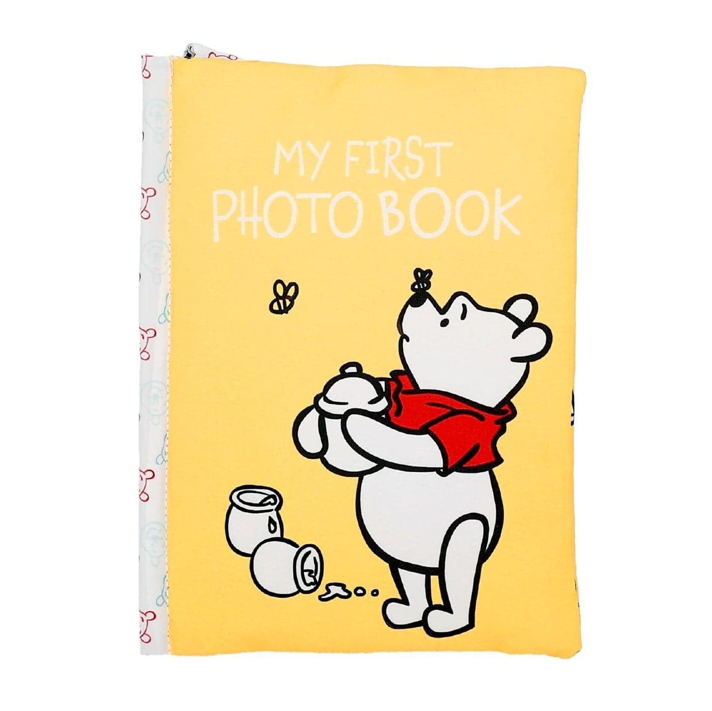 Disney Winnie The Pooh Photo Album with Soft Pages and Crinkle Sounds for Babies and Toddlers Holds 4x6 Photos and On The Go Strap for Stroller Car Seat or Crib for Baby
