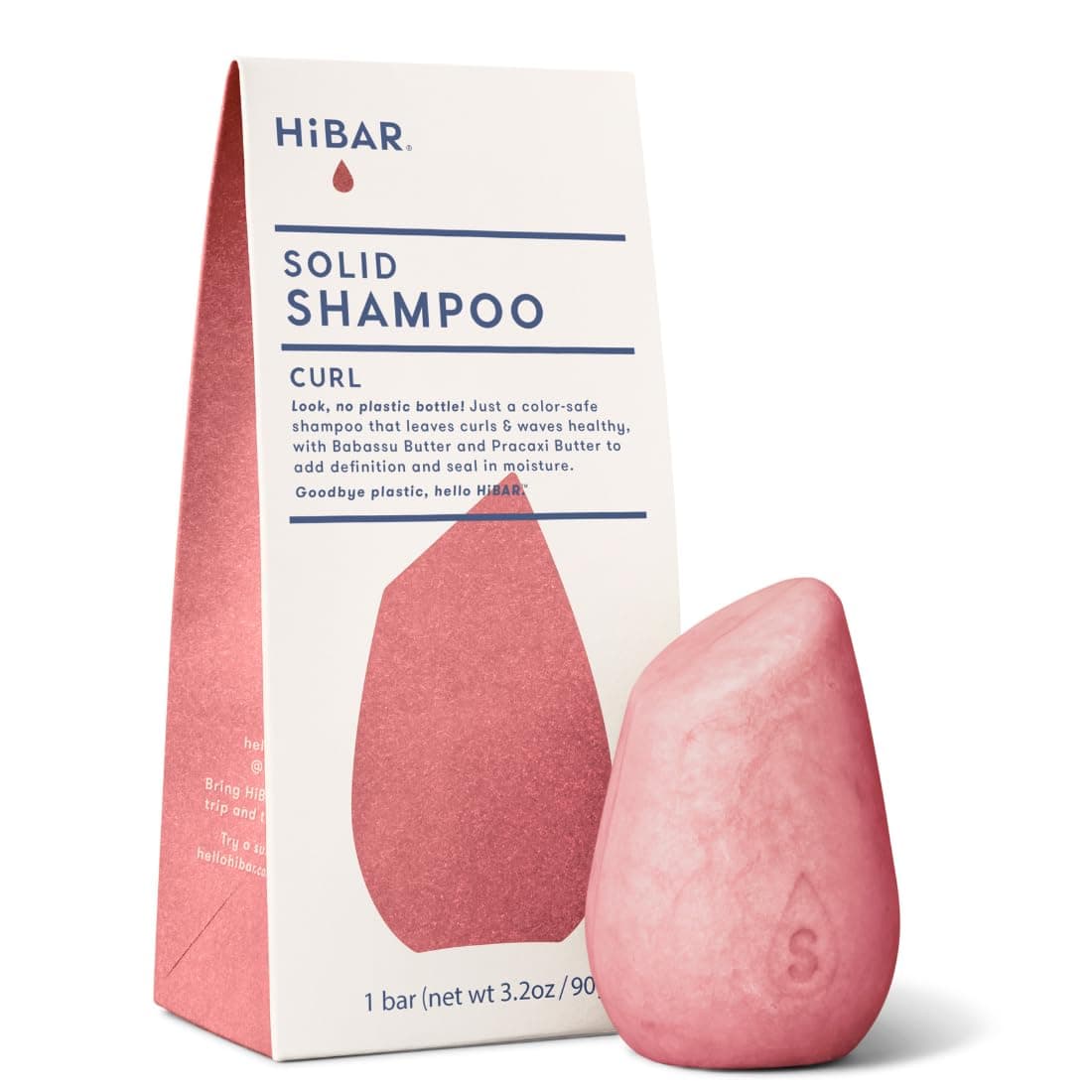 HIBAR Curl Shampoo Bar For Curly Hair Define Cleanse Nourish With Babassu Pracaxi Butter Curl Complex PlasticFree Soap Paraben SulfateFree Color Safe Vegan 1 Solid Bar