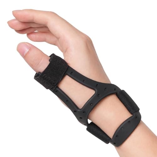 Waterproof Thumb Brace for Arthritis Pain and Support Semirigid Silicone Thumb Spica Splint Ideal for De Quervains Tenosynovitis Tendonitis One Size Fits Most Can be Worn on Both Hands