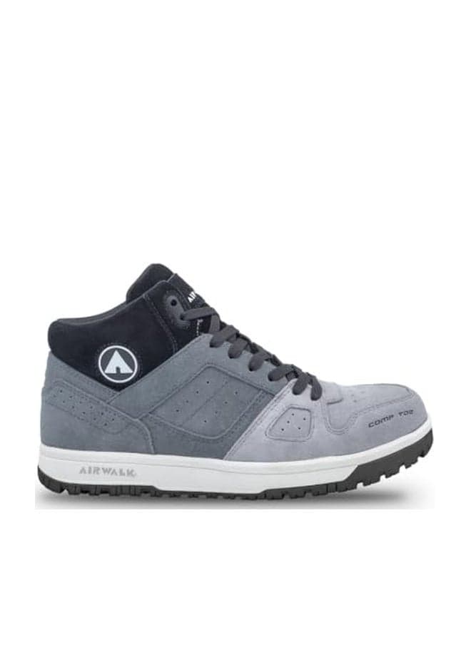 Airwalk Mongo Mid Top Composite Toe Mens Industrial Work Shoes GreyWhite Size 115 Medium Comfortable Light Work Shoes for Men Electric Hazard Slip Resistant
