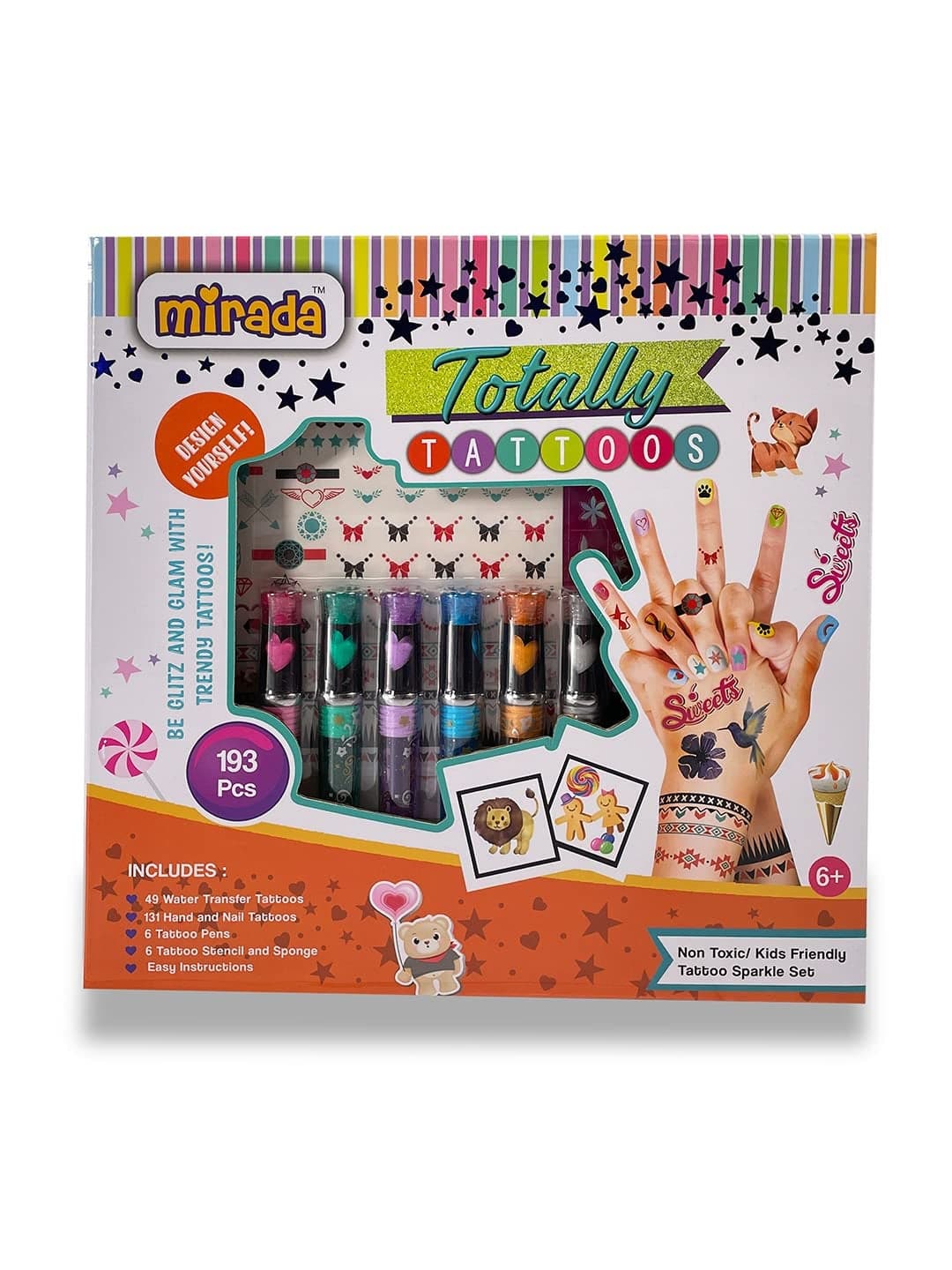 MIRADA Totally Tattoos for Kids- Multi16 | Cool Return/Birthday gifts for Girls/Kids