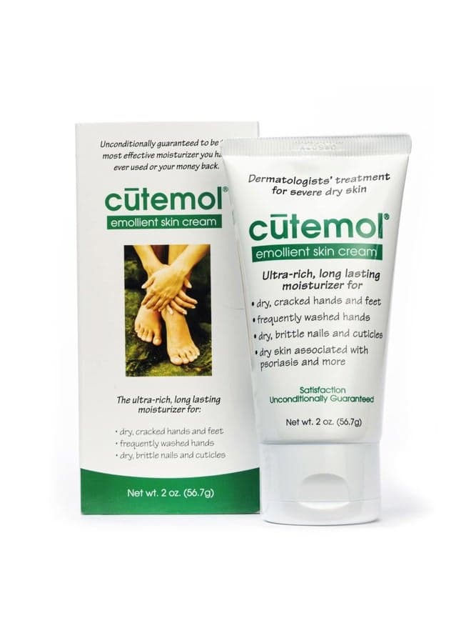 Emollient Moisturizing Cream - Serious Moisturizer Lotion Balm for Recovering Dry, Damaged Skin - Hydration for Cracked Hands and Feet, Eczema, Psoriasis, and Raw Skin (2 oz)